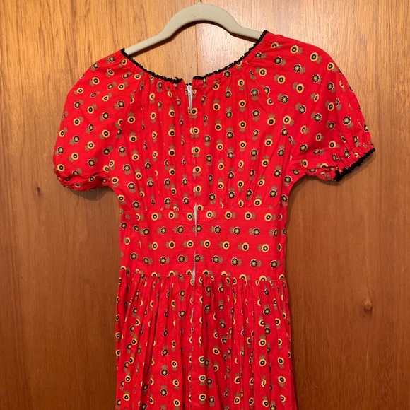 Vintage handmade 60s print dress - Picture 2 of 6